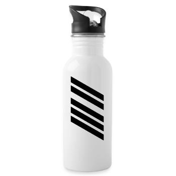 Oberstabsgefreiter Dienstgrad - Trinkflasche mit integriertem Trinkhalm - Weiß - Rechts