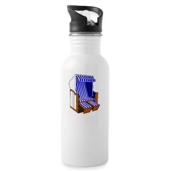 beach chair - Water bottle with straw - white - Right