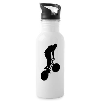 Vélo BMX - Gourde avec paille intégrée - blanc - Droite