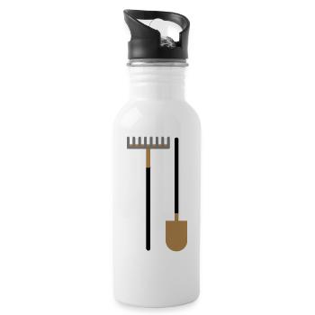 garden devices - Water bottle with straw - white - Right