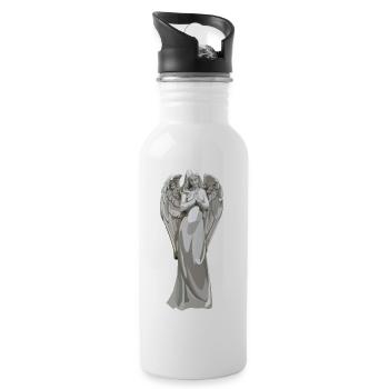 Mein Engel - Trinkflasche mit integriertem Trinkhalm - Weiß - Rechts