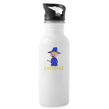 Magician - Wizard - Water bottle with straw - white - Right