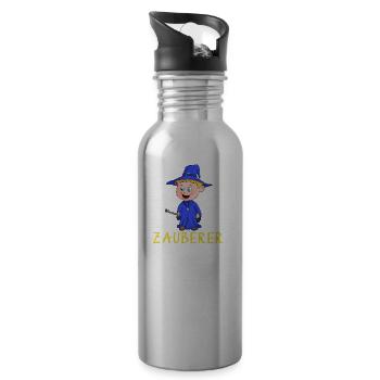 Magician - Wizard - Water bottle with straw - silver - Right