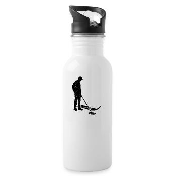 Sondler Detektor Sondeln Sondengänger Geschenk - Trinkflasche mit integriertem Trinkhalm - Weiß - Rechts