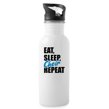 Choir - Water bottle with straw - white - Right