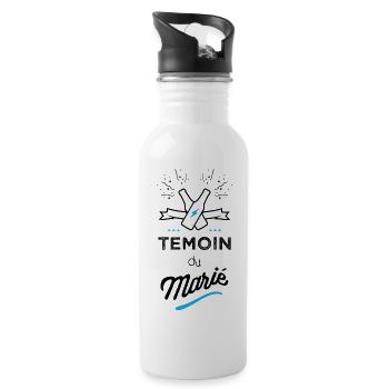 Temoin du marie - Gourde avec paille intégrée - blanc - Droite