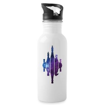 CHESS CHESS PLAYERS CHESS PIECES - Water bottle with straw - white - Right