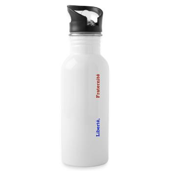 Liberté Égalité Fraternité - Water bottle with straw - white - Right