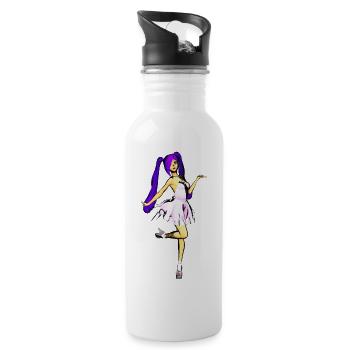 Manga Girl - Gourde avec paille intégrée - blanc - Droite