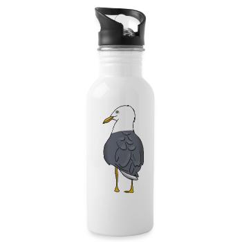 Gull - Water bottle with straw - white - Right