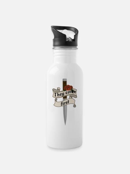 Vampire Academy - Trinkflasche mit integriertem Trinkhalm - Weiß