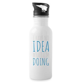 I Have No Idea - Water bottle with straw - white - Right