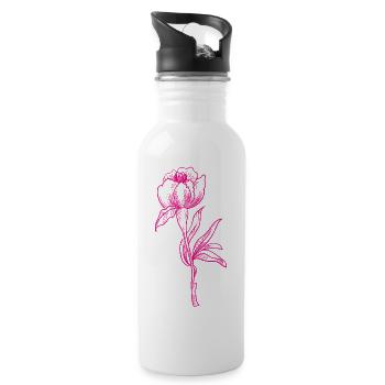 Florist Flower Plant Nature Gardener - Water bottle with straw - white - Right