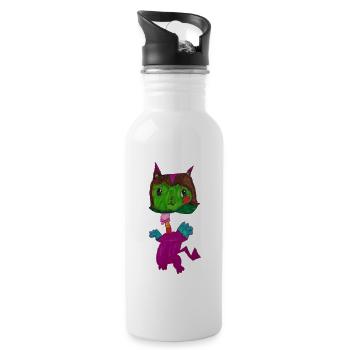 Fantasy creatures - Water bottle with straw - white - Right