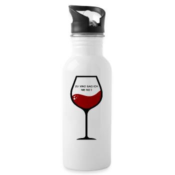 Wein - Trinkflasche mit integriertem Trinkhalm - Weiß - Rechts