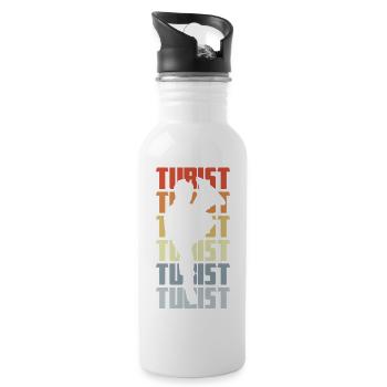Tuba Players - Water bottle with straw - white - Right