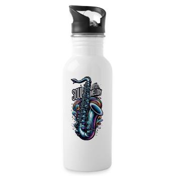 Sax Soul - Trinkflasche mit integriertem Trinkhalm - Weiß - Rechts