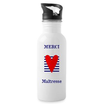 THANK YOU. MISTRESS. THANK YOU MISTRESS. MISTRESS - Water bottle with straw - white - Right