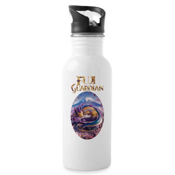 The Guardian of Mount Fuji - Water bottle with straw - white - Right