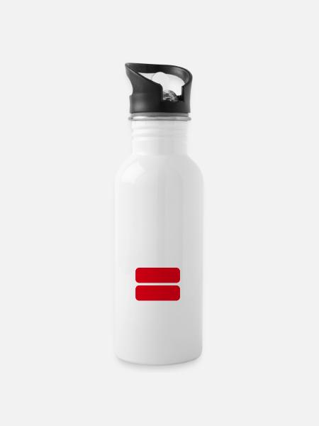 Akku - Anzeige des Akku - Trinkflasche mit integriertem Trinkhalm - Weiß