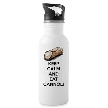 Cannoli Sicily Italy Cannolo - Water bottle with straw - white - Right