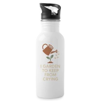 Lustiger Garten-humor, Pflanzenliebhaber, - Trinkflasche mit integriertem Trinkhalm - Weiß - Rechts