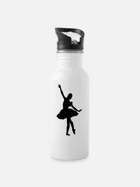 Danse ballerine - Gourde avec paille intégrée - blanc