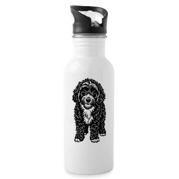 Cockapoo - Gourde avec paille intégrée - blanc - Droite