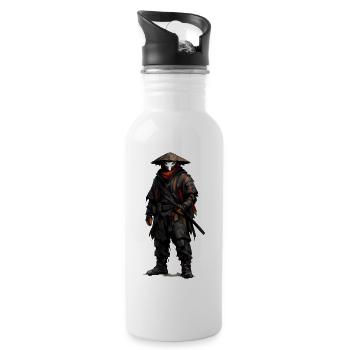 Plague Doctor Ninja Noir - Water bottle with straw - white - Right