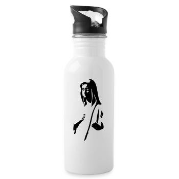 Virgin Mary - Water bottle with straw - white - Right