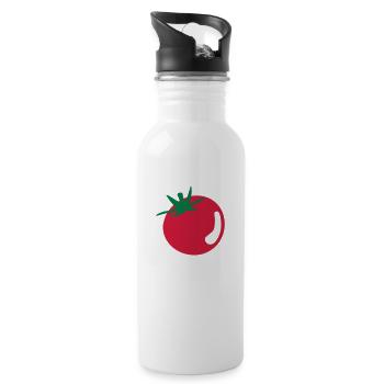 Tomato - Water bottle with straw - white - Right