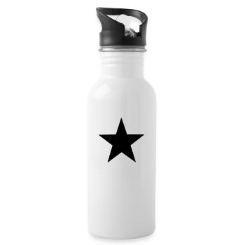 star - Trinkflasche mit integriertem Trinkhalm - Weiß - Rechts