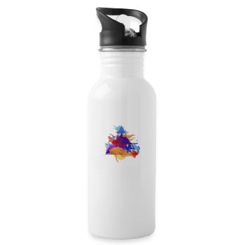 hipster - Trinkflasche mit integriertem Trinkhalm - Weiß - Rechts