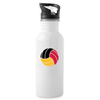Volleyball 3c - Trinkflasche mit integriertem Trinkhalm - Weiß - Rechts