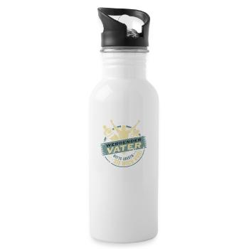 Family Design werdender Vater Farbset 3 - Trinkflasche mit integriertem Trinkhalm - Weiß - Rechts