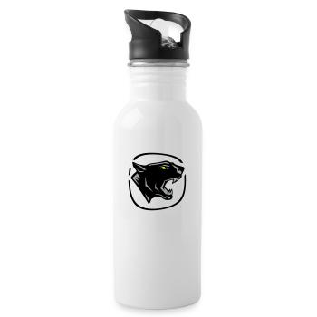 panther - Trinkflasche mit integriertem Trinkhalm - Weiß - Rechts