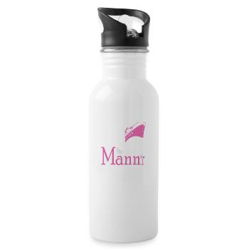 Kreuzfahrten mit dem Mann - Trinkflasche mit integriertem Trinkhalm - Weiß - Rechts