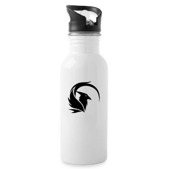 Phoenix Emblem - Trinkflasche mit integriertem Trinkhalm - Weiß - Rechts