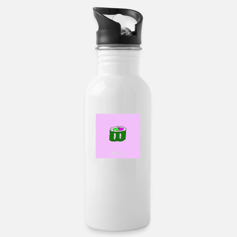 yum - Trinkflasche mit integriertem Trinkhalm - Weiß