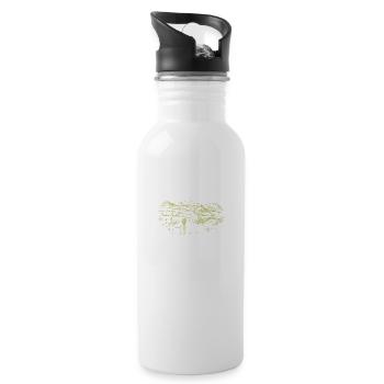 Vermesser - Trinkflasche mit integriertem Trinkhalm - Weiß - Rechts