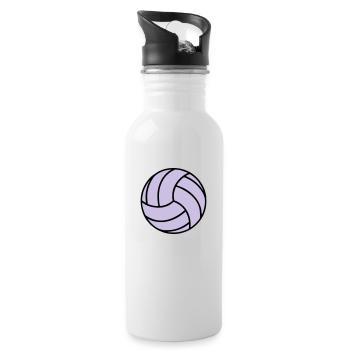 Volleyball 2 colors - Trinkflasche mit integriertem Trinkhalm - Weiß - Rechts