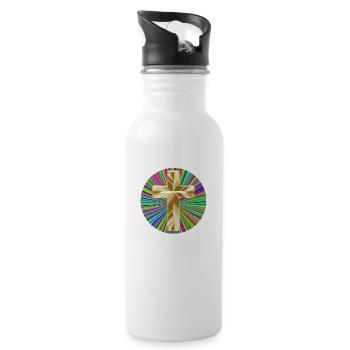 Christentum Collection - Trinkflasche mit integriertem Trinkhalm - Weiß - Rechts