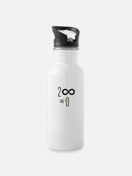 To infinity and Beyond - Trinkflasche mit integriertem Trinkhalm - Weiß