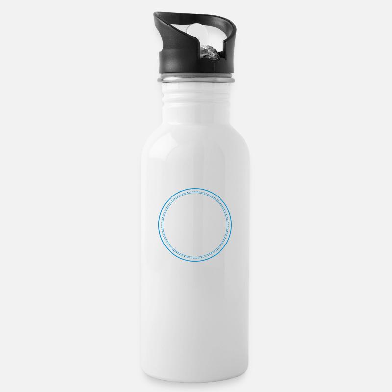 button - Trinkflasche mit integriertem Trinkhalm - Weiß