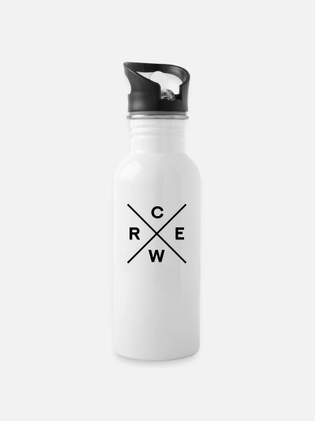 crew - Gourde avec paille intégrée - blanc
