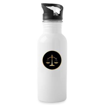 Lawyer Lawyer Judge Judge Law Justi - Water bottle with straw - white - Right