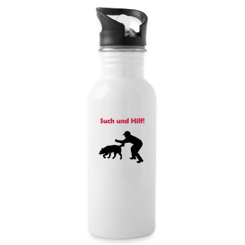 such_und_hilf_cb - Trinkflasche mit integriertem Trinkhalm - Weiß - Rechts