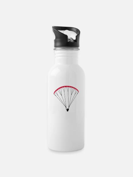 Paragliding - Gourde avec paille intégrée - blanc