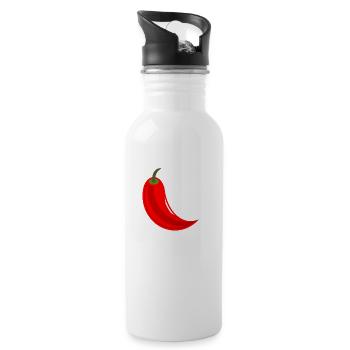 pepper_clean.png - Trinkflasche mit integriertem Trinkhalm - Weiß - Rechts