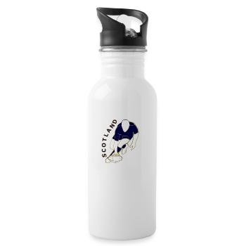 Scotland Rugby Player Team Style - Water bottle with straw - white - Right